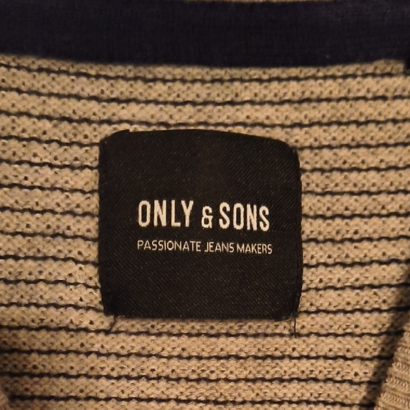 Only & Sons - 100% Cotton Gray Thermal Knit Sweater Men's XL - Picture 3 of 10